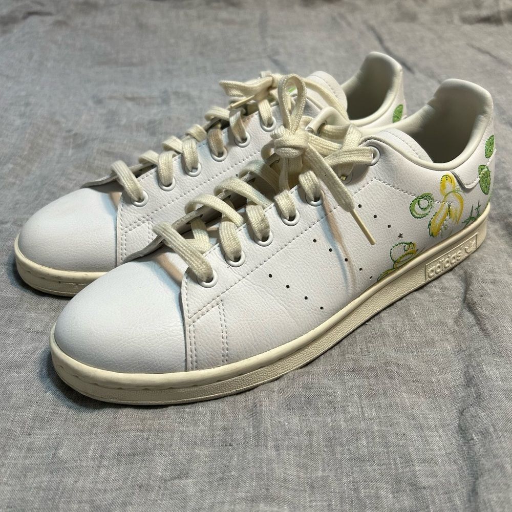 Adidas Disney Stan Smith Tinkerbell Peter Pan Lace Up Sneakers White Size 10